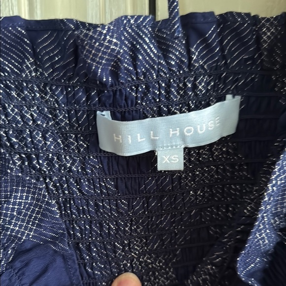 Hill House Navy and White Smocked Dress XS - Picture 2 of 7